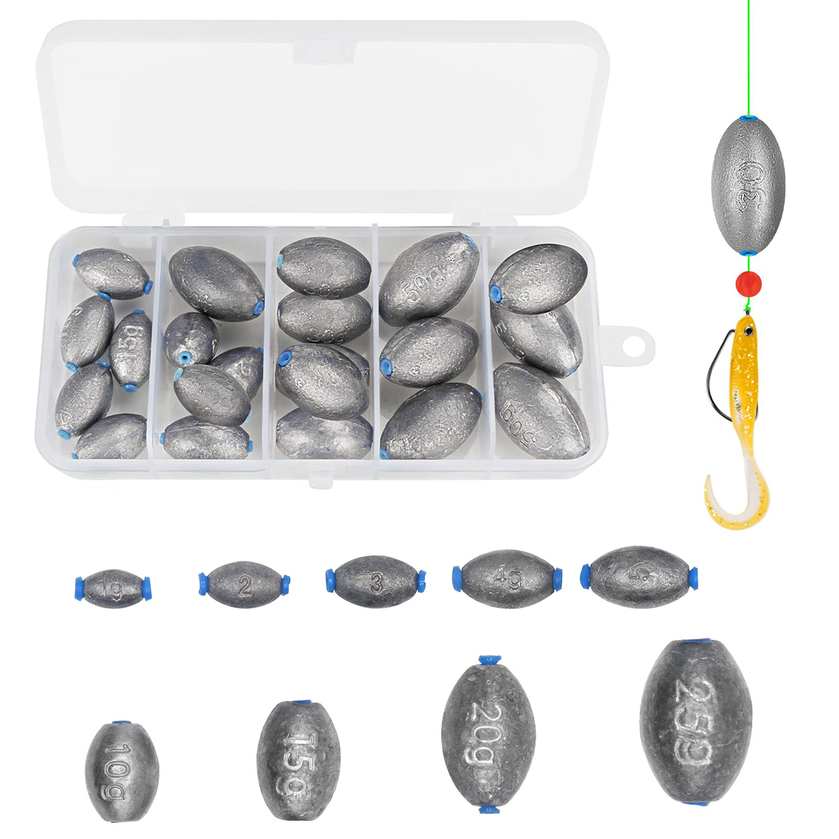 Fishing Rod Guide Replacement - Conjunto de Pesos para Pesca em